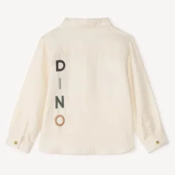Langarmige dino-print blouse voor babyjongen