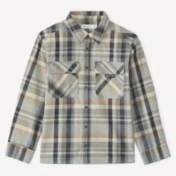 Langarmige geblokte shirt jongens