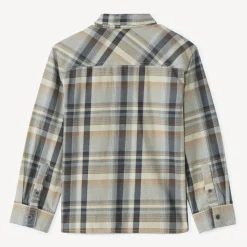 Langarmige geblokte shirt jongens
