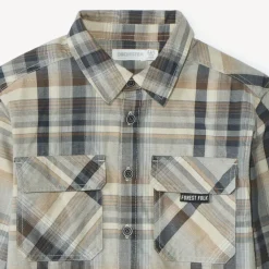 Langarmige geblokte shirt jongens