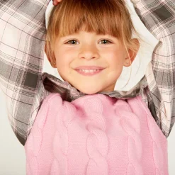 Langarmige geruite blouse 2-in-1 meisjes