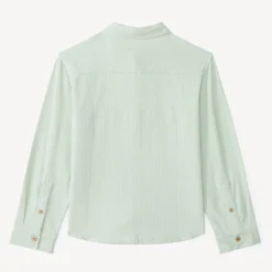 Langarmige gestreepte jongensblouse