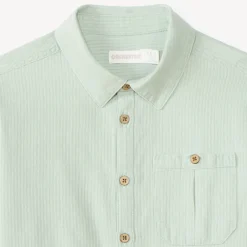Langarmige gestreepte jongensblouse