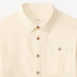 Langarmige gestreepte jongensblouse
