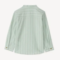Langarmige gestreepte shirt met Mao-kraag voor babyjongen