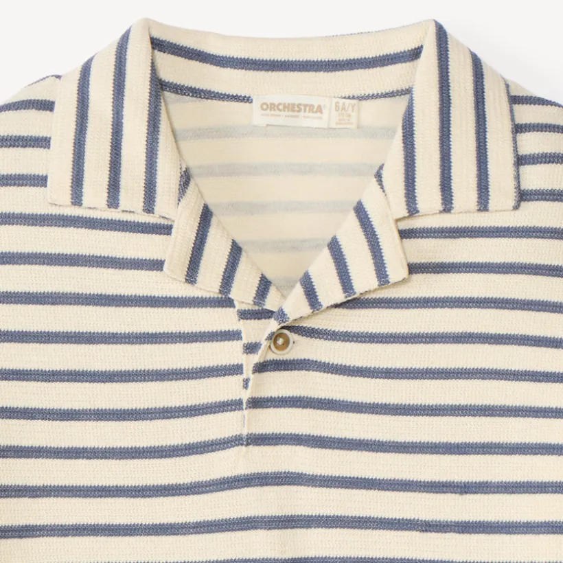 Langarmige jongenspoloshirt in maritieme stijl