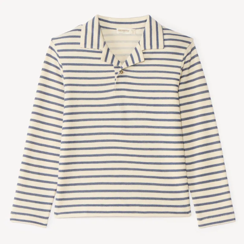 Langarmige jongenspoloshirt in maritieme stijl