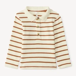 Langarmige polo voor babyjongens in maritieme stijl