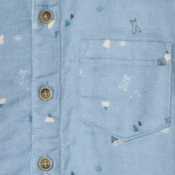 Langarmige ski-gedrukte blouse voor babyjongen