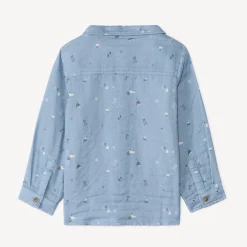 Langarmige ski-gedrukte blouse voor babyjongen
