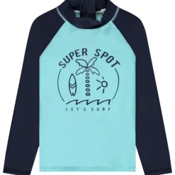 Langarmig T-shirt met anti-UV SPF 50+ en surfprint voor jongens