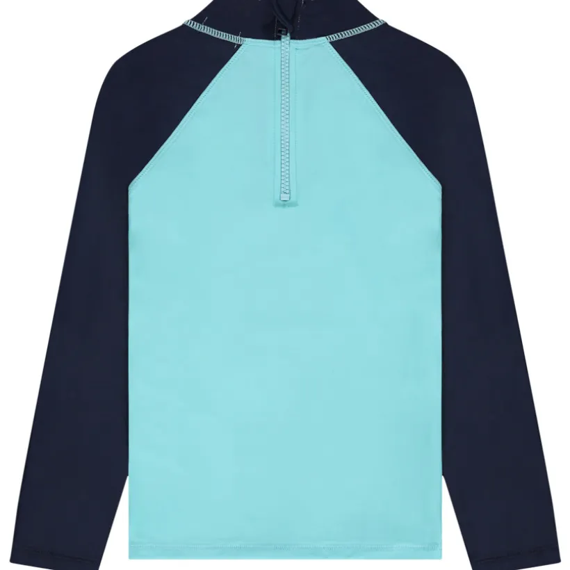 Langarmig T-shirt met anti-UV SPF 50+ en surfprint voor jongens