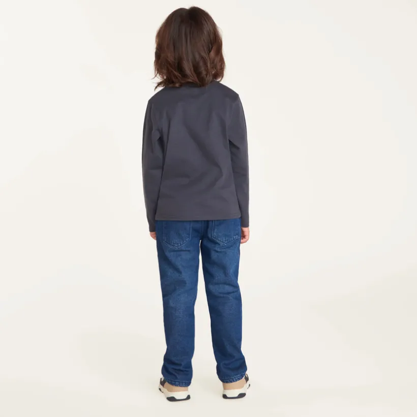 Langarm T-shirt jongens met fancy bouclette print