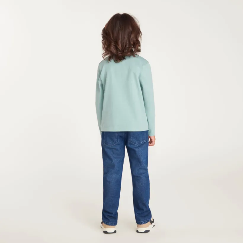 Langarm T-shirt jongens met fancy bouclette print