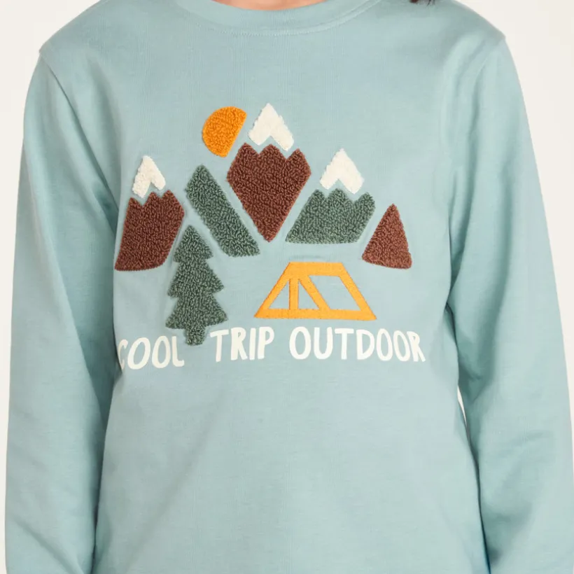 Langarm T-shirt jongens met fancy bouclette print