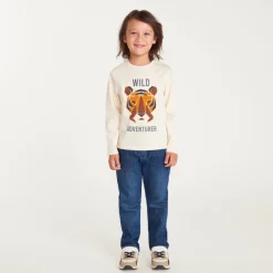 Langarm T-shirt jongens met fancy bouclette print