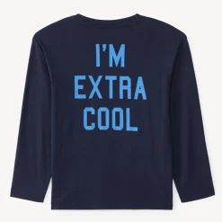 Langarm T-shirt jongens met geborduurde badges