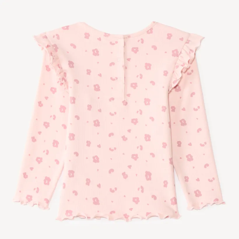 Langarm T-shirt meisjes met een fantasieprint