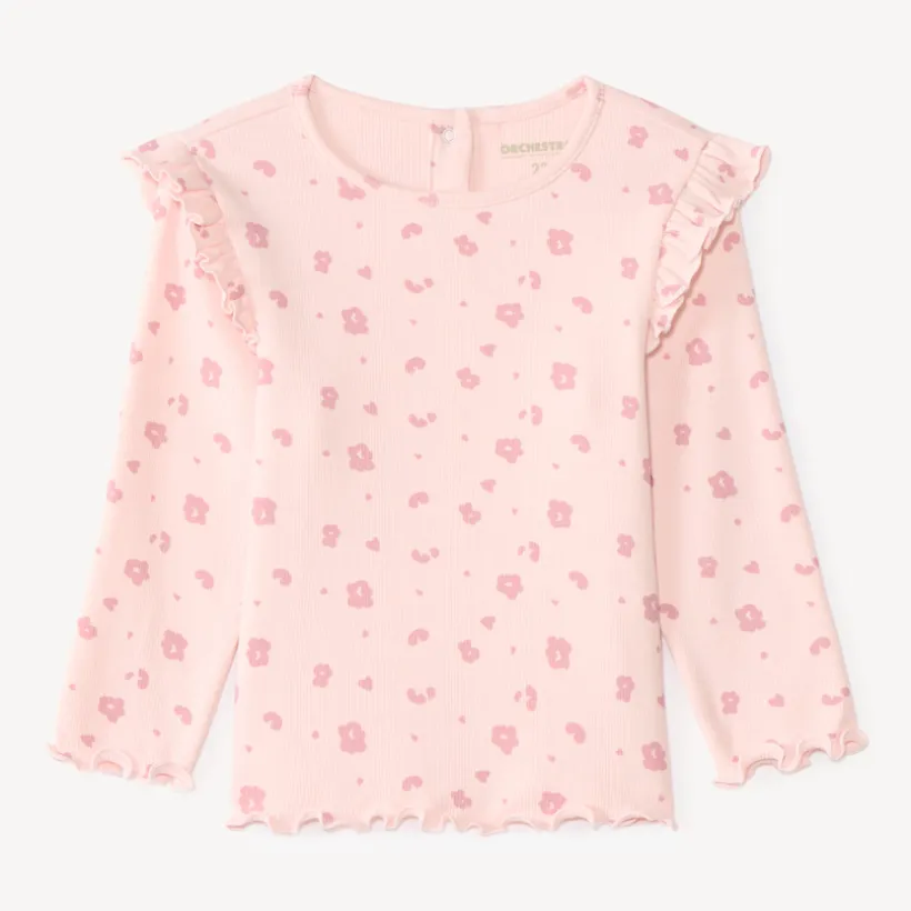 Langarm T-shirt meisjes met een fantasieprint