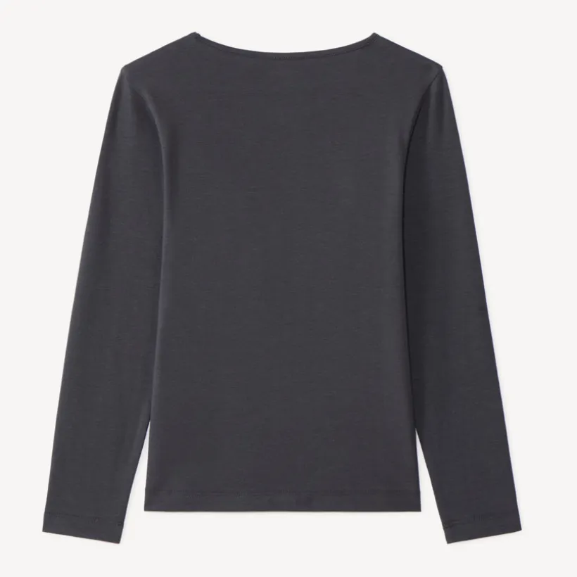 Langarm T-shirt meisjes met fantasieprint en glitter.