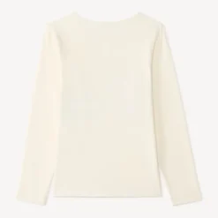 Langarm T-shirt meisjes met fantasieprint en glitter.