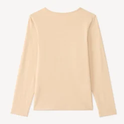 Langarm T-shirt meisjes met fantasieprint en glitter.