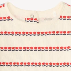 Langarm T-shirt meisjes met tulpenprint