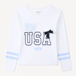 Langarm T-shirt meisjes met USA print