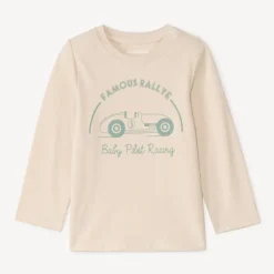 Langarm T-shirt met auto-print voor babyjongen