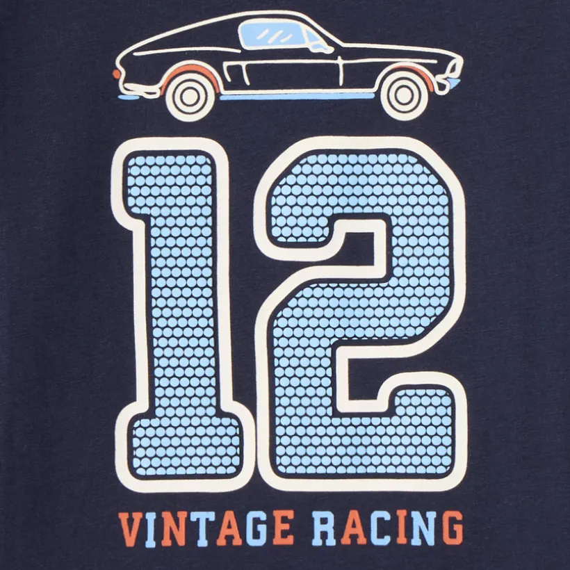 Langarm T-shirt met auto-print jongens