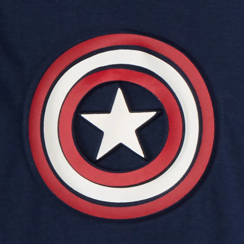 Langarm T-shirt met Captain America Marvel print voor babyjongen