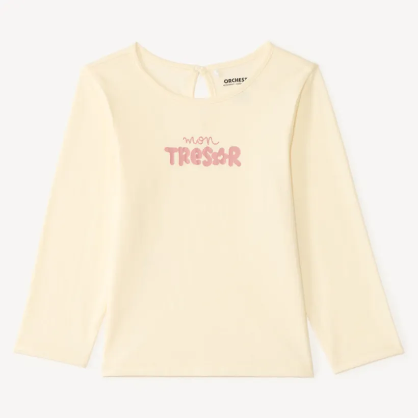 Langarm T-shirt met een fancy print voor baby meisjes