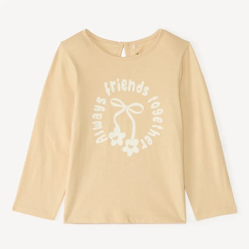 Langarm T-shirt met een fancy print voor baby meisjes