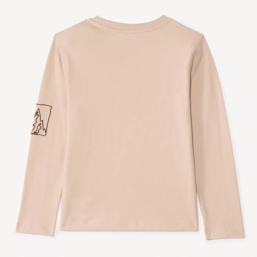Langarm T-shirt met fotoprint patch voor jongen