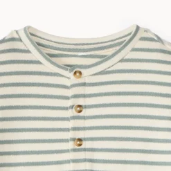 Langarm T-shirt met gestreepte tunisian kraag jongens