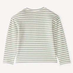Langarm T-shirt met gestreepte tunisian kraag jongens