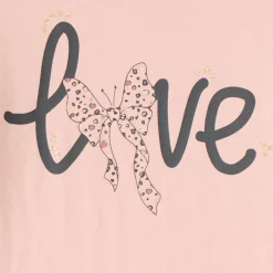 Langarm T-shirt met glanzende print meisjes