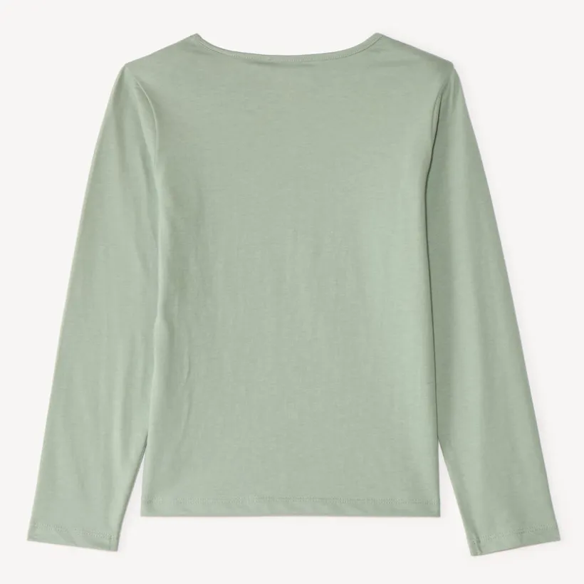 Langarm T-shirt met glanzende print meisjes