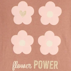 Langarm T-shirt met glanzende print meisjes