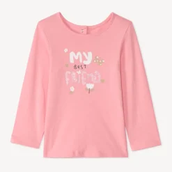 Langarm T-shirt met glitters voor meisje