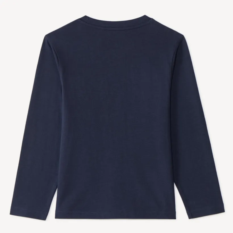 Langarm T-shirt met opgestikte zak en fantasiedruk jongens