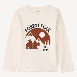 Langarm T-shirt met panda patches jongens