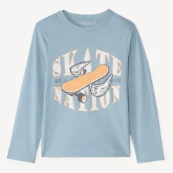 Langarm T-shirt met print jongens