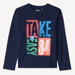 Langarm T-shirt met print jongens