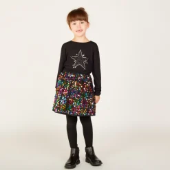 Langarm T-shirt met sterpatroon meisjes