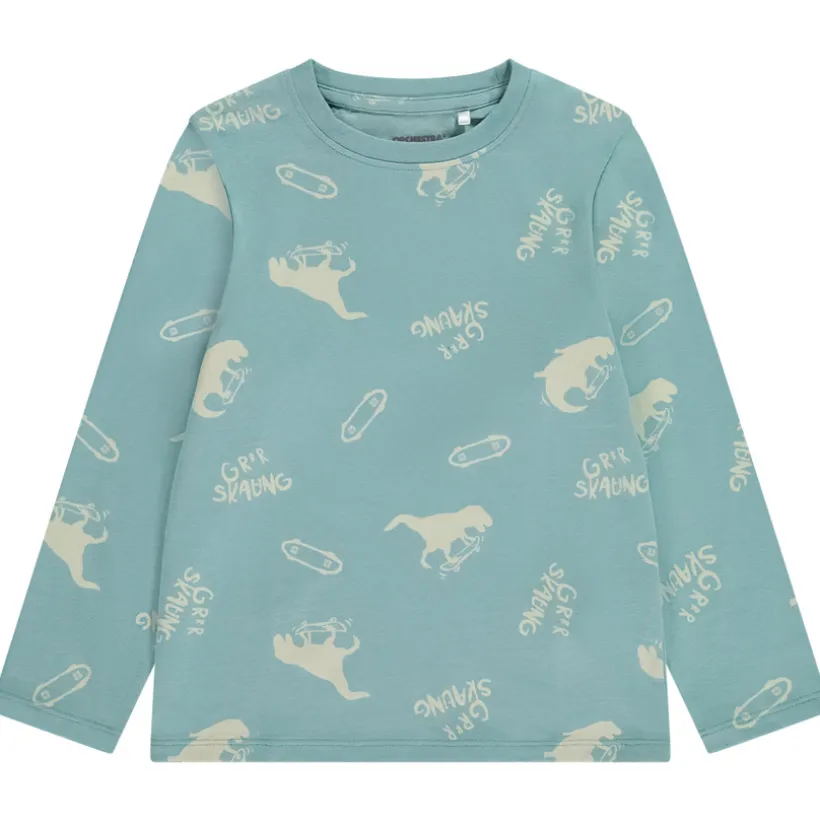 Langarm T-shirt met T-Rex print jongens