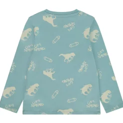 Langarm T-shirt met T-Rex print jongens