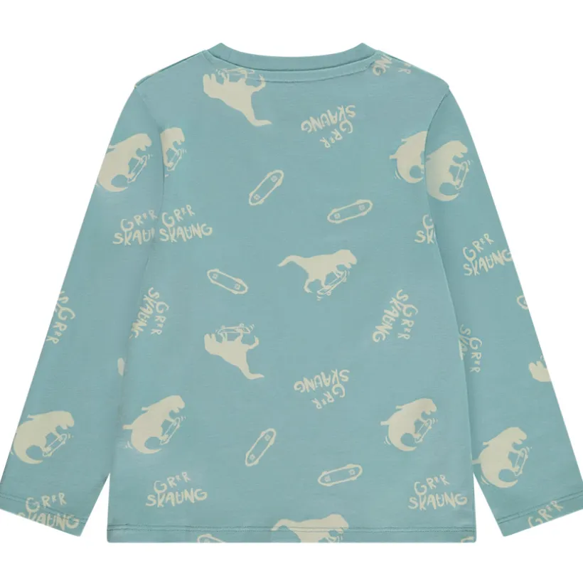 Langarm T-shirt met T-Rex print jongens