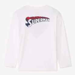 Langarm T-shirt Superman Warner met reliëf jongens