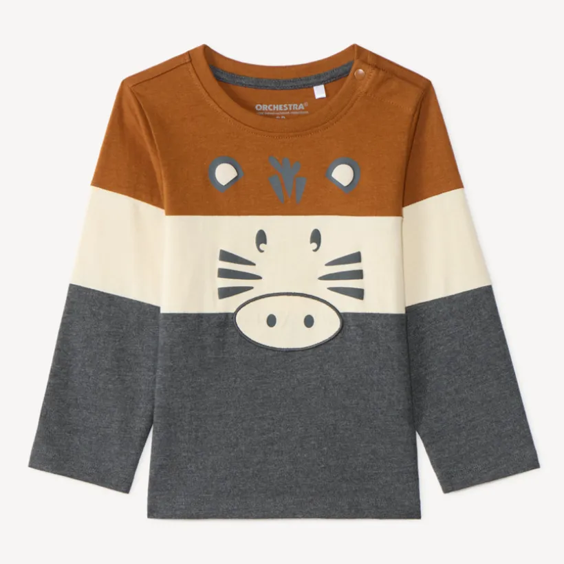 Langarm T-shirt voor babyjongen met speelse print